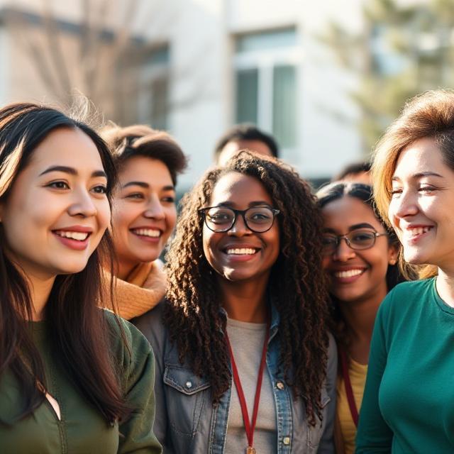 Diverse Group of People in a Community Setting